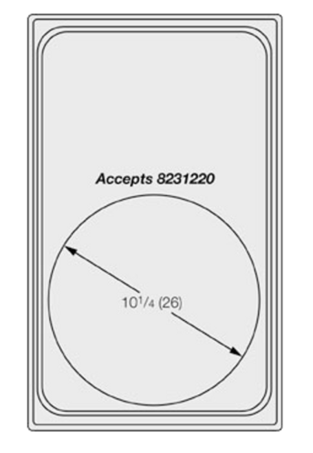 Vollrath 8240610 21.13" W x 12.75" D Plastic Round Night Sky Miramar Template