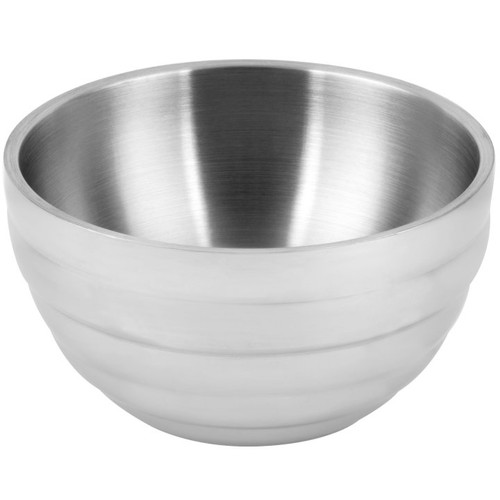 Vollrath 46587 .75 Quart Stainless Steel Round Beehive Insulated Double-Wall Bowl