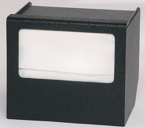 Vollrath MN-1 6" H x 7 1/8" W x 6 1/4" D Black for Folded Napkin Size 3 1/2" x 6 1/2" ModuServ Small Napkin Dispenser