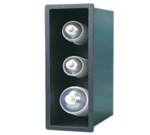 Vollrath FMDL-3V 6.75" W x 13.25" D x 18.5" H Black Plastic (3) Stack Dome Lids Vertical Count Flush Mount Lid Holder