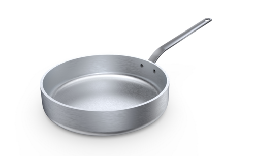 Vollrath 671150 12" Dia. 5 Qt. Aluminum Natural Saute Pan