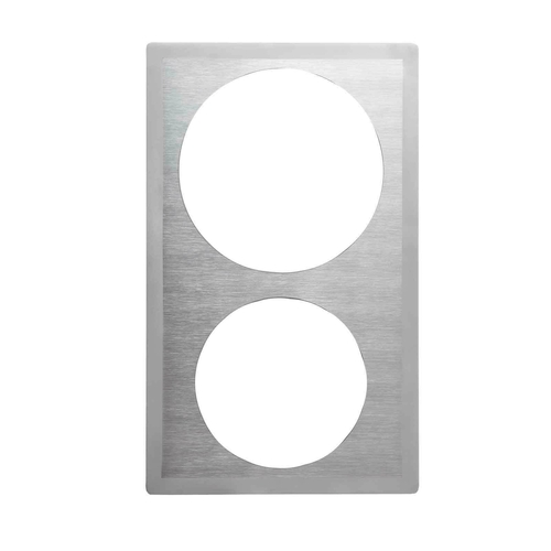 Vollrath 8242016 21.13" W x 12.75" D Round Stainless Steel Satin Edge Miramar Single Size Template