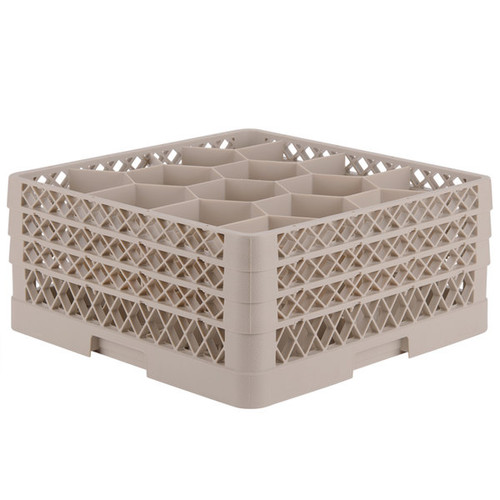 Vollrath TR18JJA 19.75" W x 19.75" D x 8.75" H Co-Polymer (12) Compartments Full Size Rack Max Cup / Glass