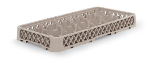 Vollrath HRD 10" W x 19 3/4" D x 2" H Half Size 17 Compartments Co-Polymer Plastic Beige Traex Dishwasher Rack Extender