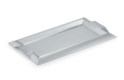 Vollrath 82095 Heavy Duty 18/8 Stainless Steel Satin Finish Rim Large Rectangular Serving Tray