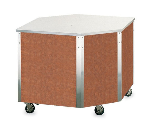 Vollrath 37085 34" High ADA Corner Station 19 5/16" x 28" D x 28" W Modular Enclosed Base Stainless Steel Top 4-Series Signature Server with Stainless Steel Countertops