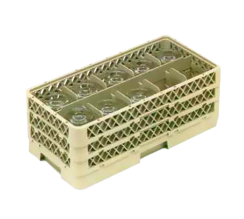 Vollrath HR1C1CC 10" W x 19.75" D x 7.31" H Half Size 10 Compartments Co-Polymer Plastic Beige Traex Rack-Master Dishwasher Rack