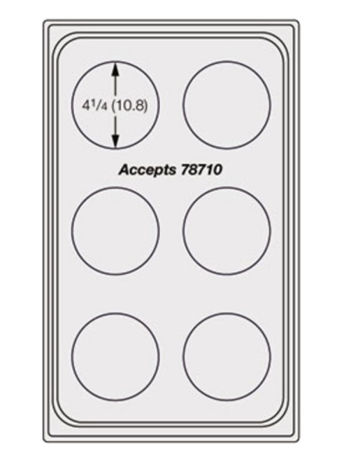 Vollrath 8241910 21.13" W x 12.75" D Plastic Round Night Sky Miramar Template