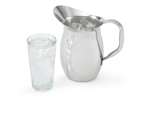 Vollrath 92020 2.1 Qt. 8" H Bell-Shaped Stainless Steel Mirror Finish Pitcher