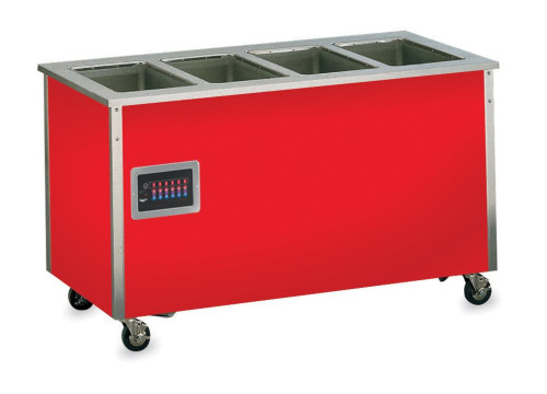 Vollrath 36150 74" W x 28" D x 30" H 18/300 Stainless Steel Top with 1" Turndown on All Sides 4-Series Signature Server Hot Food Serving Counter