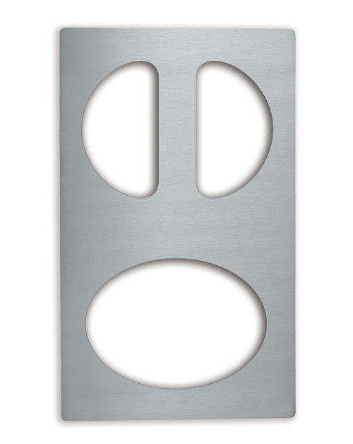 Vollrath 8240414 21.13" W x 12.75" D Stainless Steel Oval and Half Oval Miramar Template
