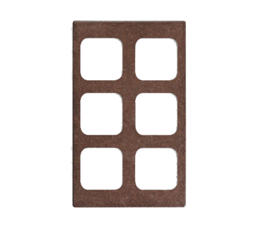 Vollrath 8244322 12" x 20" Brown Granite Color Hot/Cold Wells Accommodates (6) 40003 decorative pans Durable FDA Approved Miramar Template