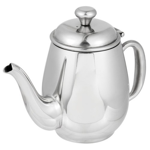 Vollrath 46593 4.5" H 12 Oz. Stainless Steel Gooseneck Spout Hollow Tubular Handle Orion Coffee Server
