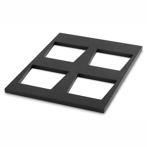 Vollrath V904937 19.69" W x 14.75" D x 0.56" H Black Wood Cubic Display Template