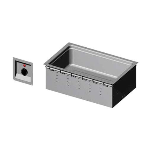 Vollrath 36356 20" W x 7.88" H x 13" D Electric Stainless Steel Thermostatic Controls Hot Food Well Drop-In Unit - 120 Volts, 1-Ph