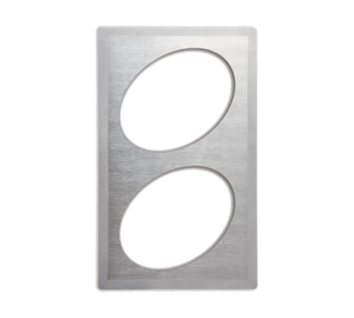 Vollrath 8243216 21.13" W x 12.75" D Stainless Steel Oval Miramar Single Size Template for Miramar Cookware