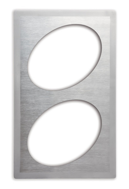 Vollrath 8243216 21.13" W x 12.75" D Stainless Steel Oval Miramar Single Size Template for Miramar Cookware