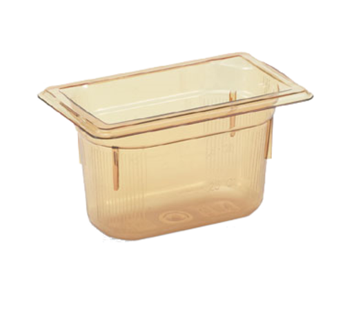 Vollrath 9094410 4" Deep High-Temp Amber Resin Super Pan 1/9 GN Food Pan
