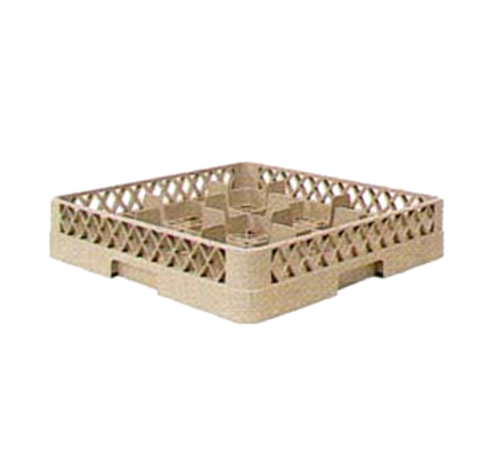 Vollrath TR10 19 3/4" W x 19 3/4" D x 4" H Full Size 9 Compartments Co-Polymer Plastic Traex Full Size Glass/Stemware Rack