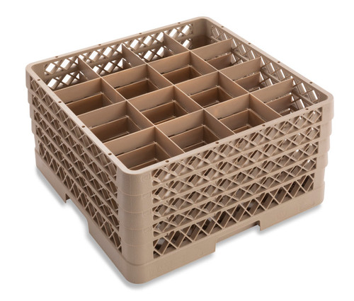 Vollrath TR8DDDD 19.75" W x 10.31" H (16) 4 3/8" Square Compartment Size with (4) Compartment Extender Traex Full Size Glass / Stemware Rack