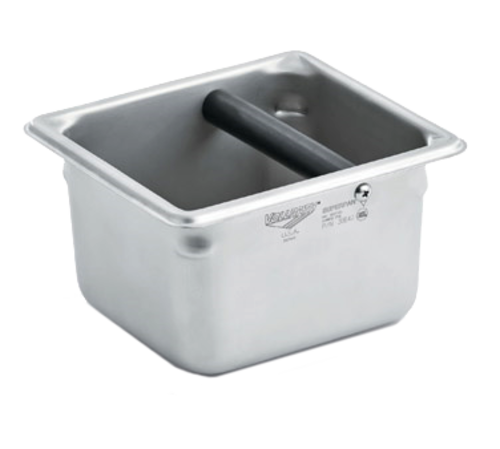 Vollrath E06064-KB 1.875 Qt. 4" W 22 Gauge Stainless Steel Rubber Coated Knock Bar Knock Box