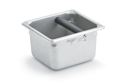 Vollrath E06064-KB 1.875 Qt. 4" W 22 Gauge Stainless Steel Rubber Coated Knock Bar Knock Box