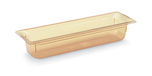 Vollrath 9052410 2.50" Deep High-Temp Amber Resin Super Pan 2/4 GN Food Pan