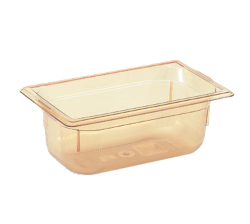 Vollrath 9044410 4" Deep High-Temp Amber Resin Super Pan 1/4 GN Food Pan