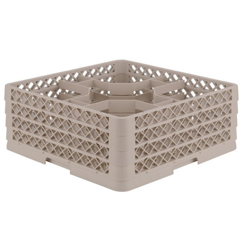Vollrath TR13GGGG 19.75" W x 19.75" D Beige Co-Polymer (20) Compartments Full Size Rack Max Low Profile Glass / Stemware Rack