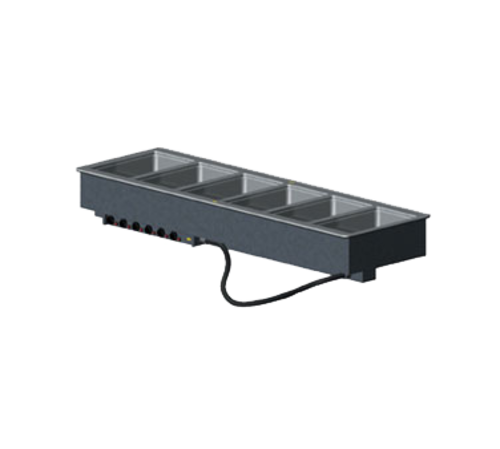 Vollrath 3647680 81 1/4" W x 26" D x 21 1/2" H (6) 12" x 20" Individual 20 Gauge Stainless Steel Insulated Wells Drop-In Electric Hot Food Well Unit