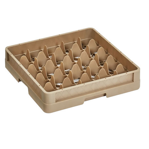 Vollrath CR8 19.75" W x 19.75" D X 4" H Beige Co-Polymer Plastic (16) Compartments Full Size Compartment Rack