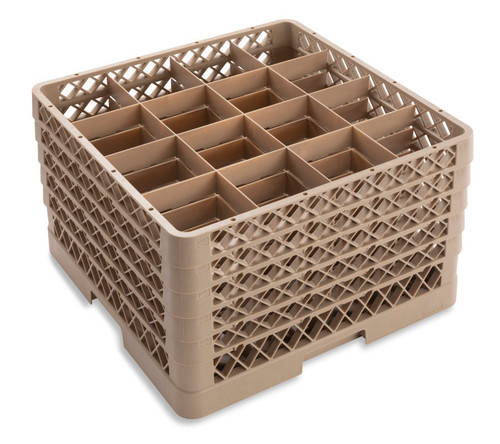 Vollrath TR8DDDDD 19.75" W x 19.75" D x 11.88" H Co-Polymer Plastic (16) Compartments Full Size Glass / Stemware Rack