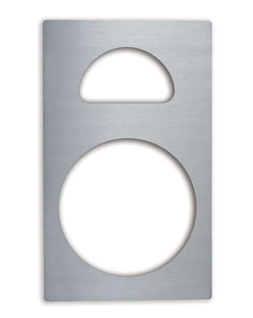 Vollrath 8241414 21.13" W x 12.75" D Stainless Steel Oval and Half Oval Miramar Template