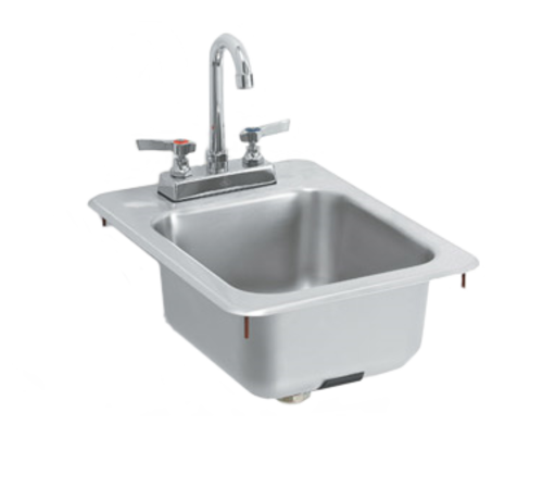 Vollrath K1734-C 10"W x 11" Front-to-Back x 6 3/16" Deep Bowl Drop-in Stainless Steel Self-Rimming Underbar Sink