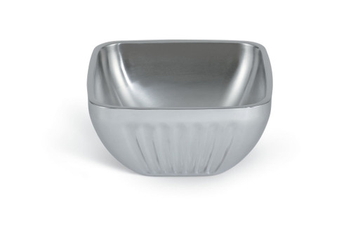 Vollrath 47681 57.6 Oz. Square Stainless Steel Double Wall Insulated Serving Bowl