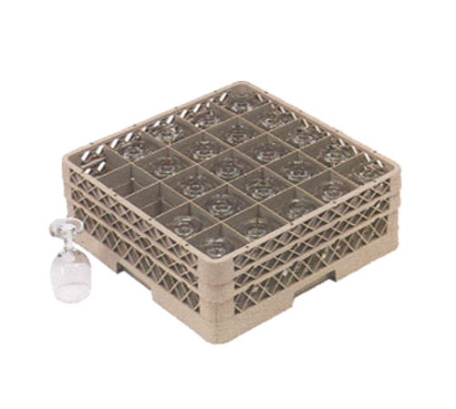 Vollrath TR6BBBBB 19.75" W x 10.31" H (25) Square Compartment Size, with (5) Compartment Extenders Traex Full Size Glass / Stemware Rack
