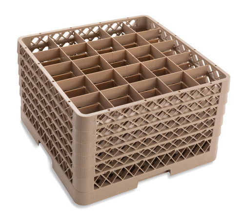 Vollrath TR6BBBBB 19.75" W x 10.31" H (25) Square Compartment Size, with (5) Compartment Extenders Traex Full Size Glass / Stemware Rack