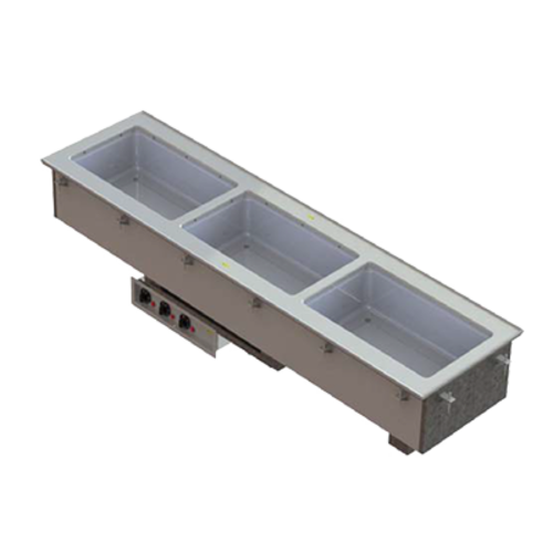 Vollrath 3664720 45.44" W x 18" D x 21.5" H Thick Polyurethane Foam Insulation Standard Drains Drop-In Short Sided Hot Well