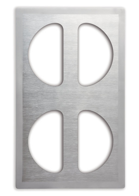 Vollrath 8241316 21.13" W x 12.75" D Stainless Steel Half Oval Miramar Template