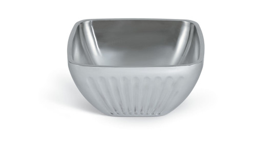 Vollrath 47683 166.4 Oz. Square Stainless Steel Double Wall Insulated Serving Bowl