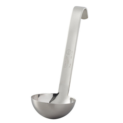 Vollrath 4970310 3 Oz. 2 15/16" Bowl Dia. 18/8 Stainless Steel with 6" Stainless Short Handle Capacity Stamped on Product One-Piece Ladle