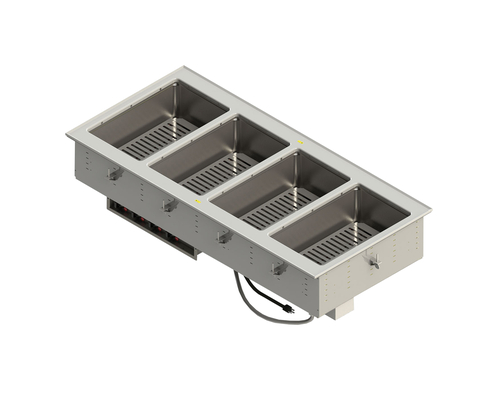 Vollrath FC-4DH-06208-I 81.25" W x 26" D x 15" H Stainless Steel Drop-In Electric Infinite Control Hot Food Well Unit