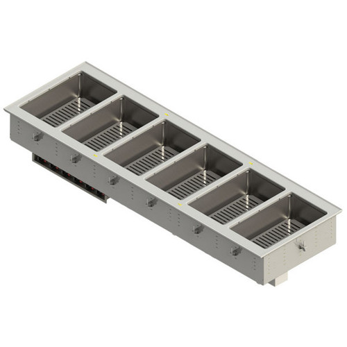 Vollrath FC-4DH-06208-I 81.25" W x 26" D x 15" H Stainless Steel Drop-In Electric Infinite Control Hot Food Well Unit