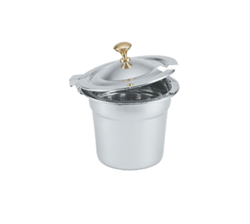 Vollrath 8231220 10 Quart Stainless 1.2mm Thickness "Rings" Embossing On Rim Mirror Finish Miramar Decorative Soup Inset