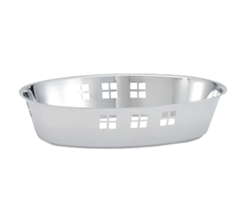 Vollrath 46624 7" W x 2.3125" H 55 Oz. Oval Stainless Steel Serving Bowl