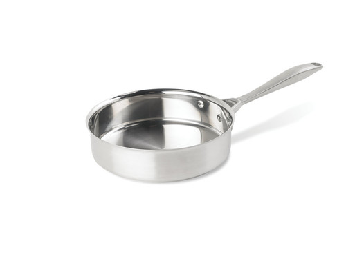 Vollrath 47745 3 Qt. Satin and Mirror Intrigue Stainless Steel Saute Pan