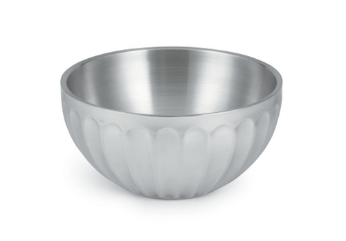Vollrath 47689 323.2 Oz. Round Stainless Steel Double Wall Insulated Serving Bowl
