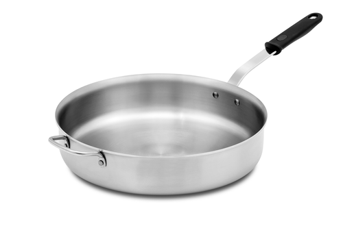 Vollrath 702175 14" Dia. 7.5 Qt. Stainless Steel & Aluminum Tribute 3-Ply Saute Pan