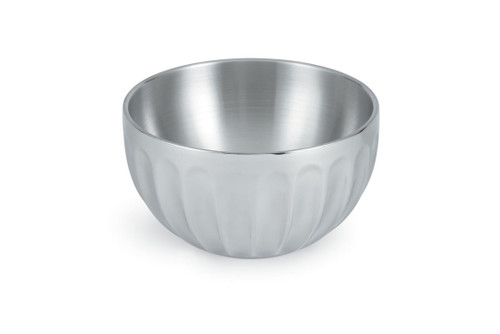 Vollrath 47687 108.8 Oz. Round Stainless Steel Double Wall Insulated Serving Bowl