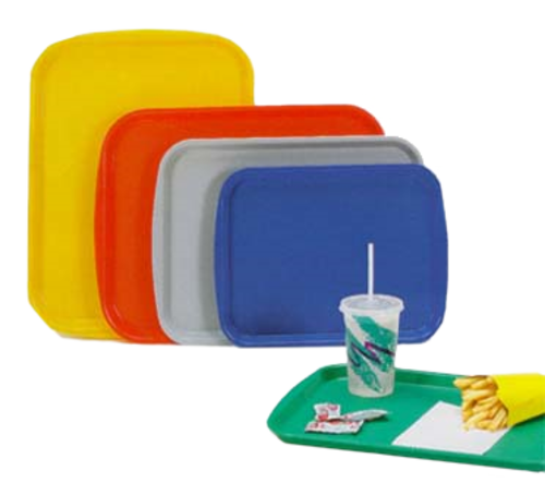 Vollrath 1418-31 13.88" x 18.5" Gray Plastic Rectangular Traex Fast Food Tray